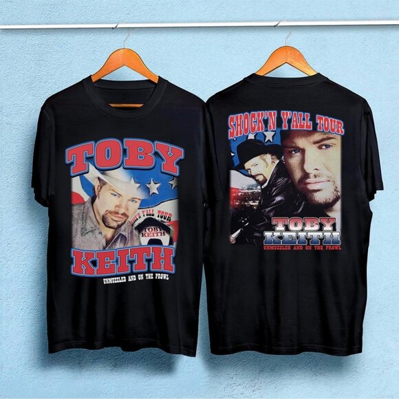 Toby Keith Country Singer Tour T-Shirt 2 Sided Music Graphic Fan Concert Shirt79 - Picture 1 of 7